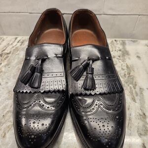 Allen Edmonds Black Brogue Tassel Loafers